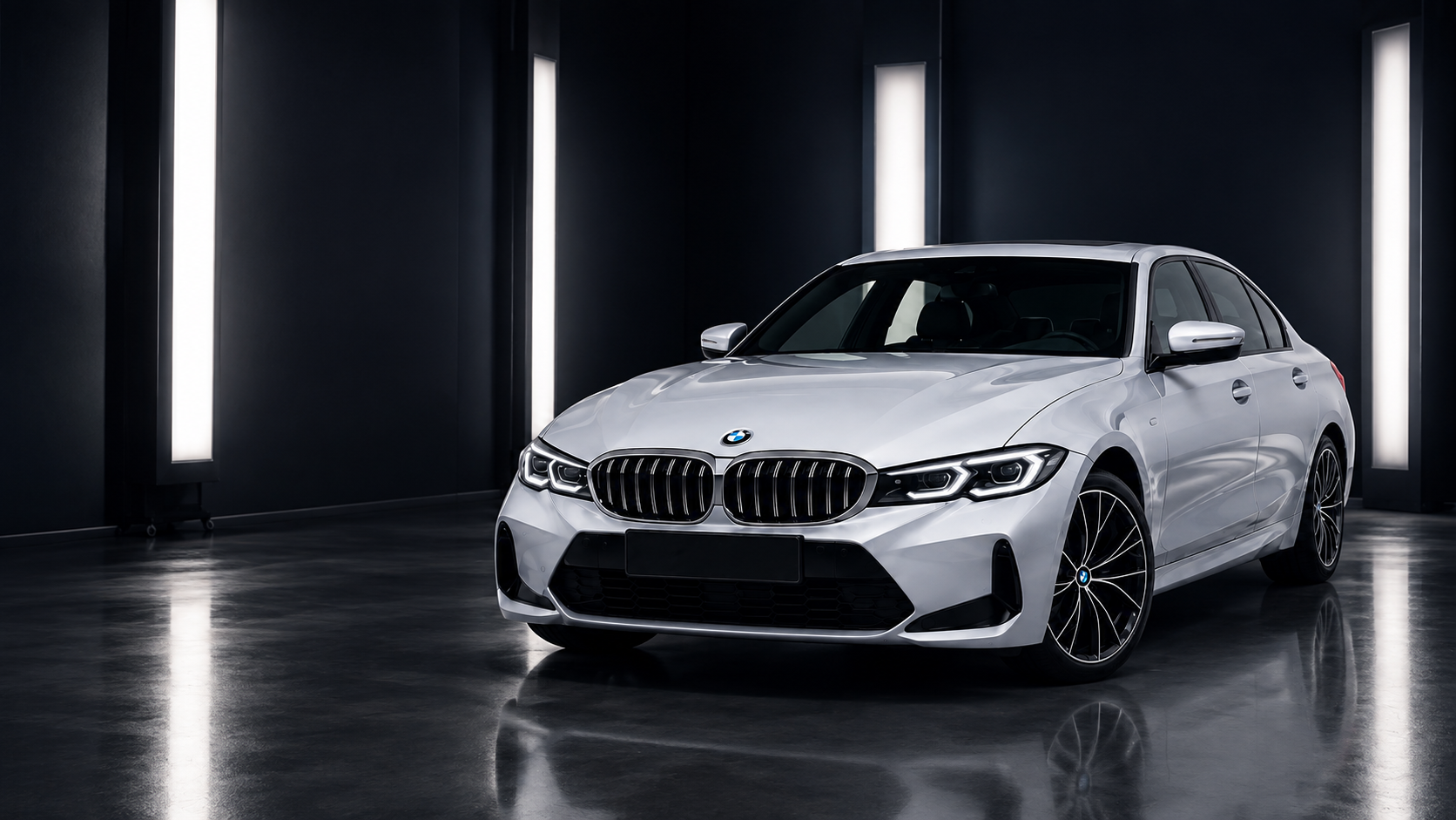 Srebrne BMW w studio Wash and Vap